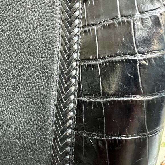 Brighton Black Croc-Embossed Leather Tote Bag A424072 - Picture 12 of 12